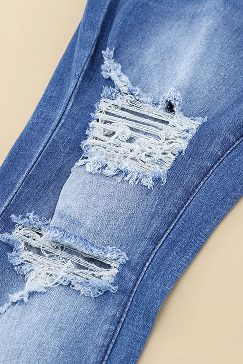 *App Exclusive* Distressed Flare Leg Jeans